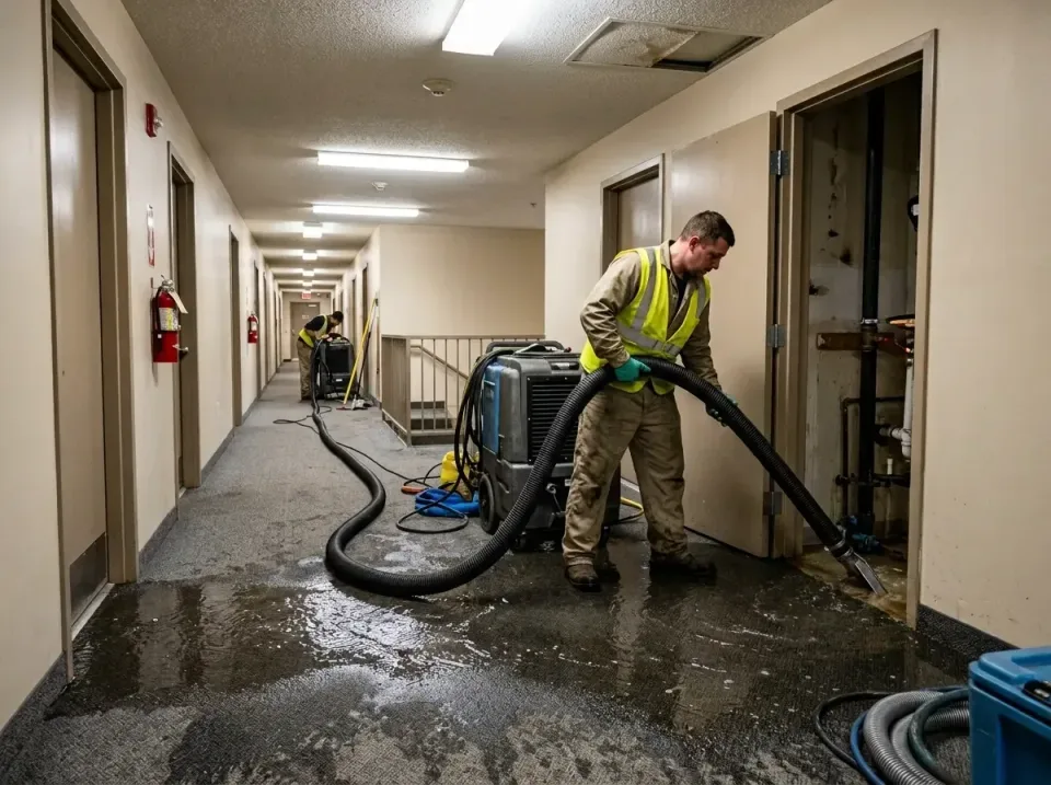 multi-unit-apartment-hallway-f-005 — frequently asked questions, Emergency Burst Pipe Water Extraction & Removal in Winter G…
